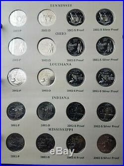 50 State Quarters Set Complete P, D, S, Silver Proof Uncirculated withAlbum 1999-2009