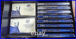 50 States Quarters 1999-2008 Complete US Mint Proof Set Boxed