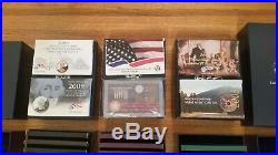 50 Years Complete Proof Sets in U. S. Mint organizers 1964-2013 PLUS extra sets
