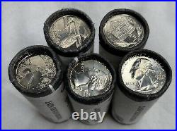 5 Rolls 2015 S UNC US Mint America The Beautiful Quarters Complete Set