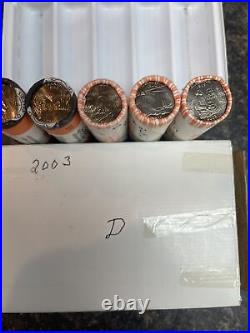 5 roll 2003 D State Quarters set AL AR IL ME MO, WRAPPED In Box Complete
