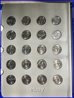 90 BU 1999-2008 State Quarters in H. E. Harris & Co/US Mint Binder, 90% Complete