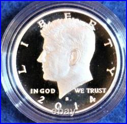 90% Silver 2014 Kennedy Half Dollar 50th Anniversary 4 Coin Set Complete