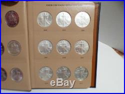 AMERICAN EAGLE SILVER DOLLAR SET- DANSK-1986-2019 Complete In Slipcase-34 Coins