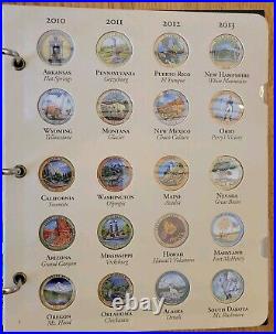 Almost COMPLETE SET 2010 2021 America The Beautiful Quarters Coins COLORIZED