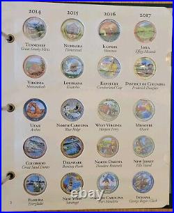 Almost COMPLETE SET 2010 2021 America The Beautiful Quarters Coins COLORIZED