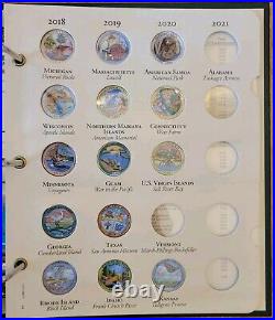 Almost COMPLETE SET 2010 2021 America The Beautiful Quarters Coins COLORIZED