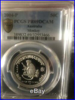 Australian Lunar 1/2 Oz Complete Silver Proof Set Several Perfect 70 Graded Pcgs