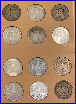 Awesome COMPLETE 95 Coin Morgan Silver Dollar Full Set, All Keys, Over 50% AU/BU