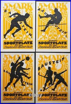 BERLIN Berliner Sport-Club complete XX-RARE matching serial set German Notgeld