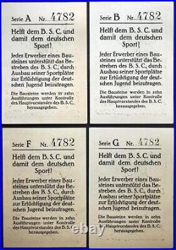 BERLIN Berliner Sport-Club complete XX-RARE matching serial set German Notgeld