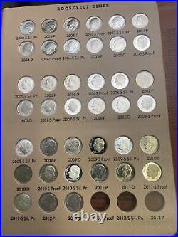 BU Complete Roosevelt Dime Set 1946- 2012 including Proof issues #373