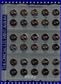 BU Jefferson Nickel set with Proofs. Complete from 1938-P to 2003-S. 180 coins