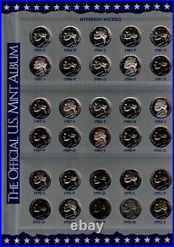 BU Jefferson Nickel set with Proofs. Complete from 1938-P to 2003-S. 180 coins