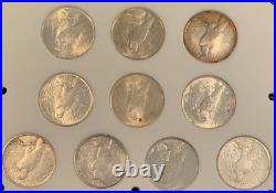 Beautiful Peace Dollar Complete Date Set, 1921-1935, All Years, Gorgeous Luster