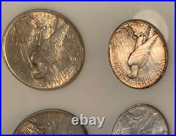 Beautiful Peace Dollar Complete Date Set, 1921-1935, All Years, Gorgeous Luster