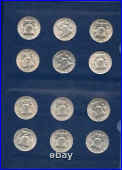 Bu Choice Gem Complete Franklin Halves Set 1948-1963 Pds (35 Pieces) Whitman