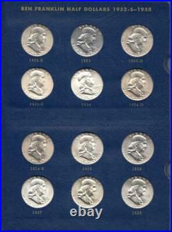 Bu Choice Gem Complete Franklin Halves Set 1948-1963 Pds (35 Pieces) Whitman