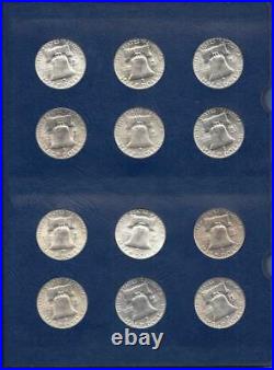 Bu Choice Gem Complete Franklin Halves Set 1948-1963 Pds (35 Pieces) Whitman