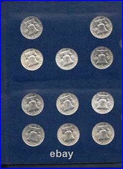 Bu Choice Gem Complete Franklin Halves Set 1948-1963 Pds (35 Pieces) Whitman