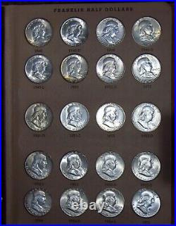 Bu Set Of Franklin Half Dollar-35 Coins In Book 1948-1963 Complete