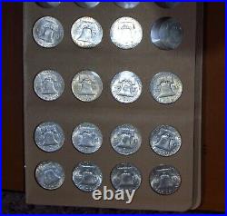 Bu Set Of Franklin Half Dollar-35 Coins In Book 1948-1963 Complete