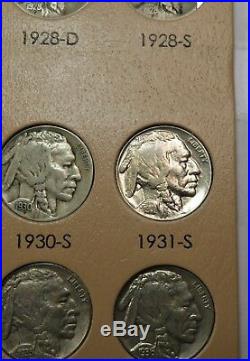 COMPLETE 1913-1938 P D S Buffalo Nickel Set Circulated to Uncirculated #19675H
