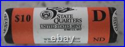 COMPLETE 2006 D 5 ROLL STATE QUARTERS SET NV, ND, SD, CO, NE UNCIRCULATED WithMINT BOX