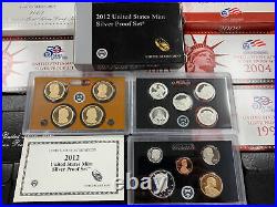 COMPLETE 29 UNITED STATES MINT Silver Proof Sets OGP With COA 1992-2020 2012 2011