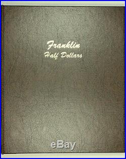 COMPLETE 35 pc SET OF BRILLIANT UNCIRCULATED FRANKLIN HALF DOLLARS BU 50c DANSCO