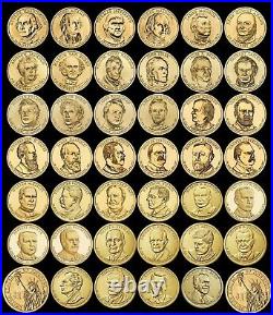 COMPLETE 40 Coins Total US Presidential Dollar Set Brilliant Uncirculated