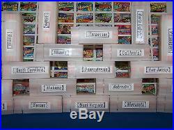 COMPLETE 50 ROLLS SET 1999/2008 STATEHOOD QUARTERS IN TUBES With STATES STAMPS NR