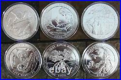 COMPLETE 56 COIN SET! 5oz ATB Silver Quarters 280oz! . 999 Silver MS in Caps
