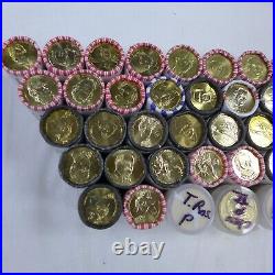 COMPLETE Presidential Dollar P & D full Roll Set Brilliant Uncirculated 40 Rolls