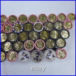 COMPLETE Presidential Dollar P & D full Roll Set Brilliant Uncirculated 40 Rolls