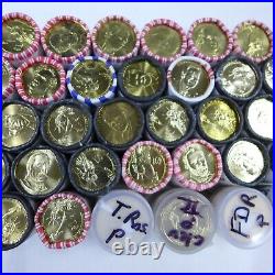 COMPLETE Presidential Dollar P & D full Roll Set Brilliant Uncirculated 40 Rolls