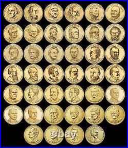 COMPLETE Presidential Dollar Set Brilliant Uncirculated US (40 Coin Total)