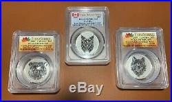 COMPLETE SET Canadian Multifaceted Animal Head Series! Graded PCGS PR70