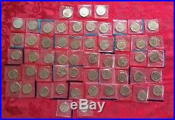 COMPLETE SET OF 1968-1981 1984-1999 P + D BU Kennedy Half Dollars IN MINT CELLO
