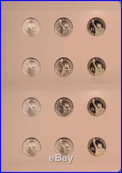 COMPLETE SET OF BU And PROOF PRESIDENTIAL DOLLARS 2007-2016 P, D AND S 117 COINS