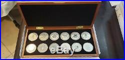 COMPLETE SET SERIES ONE Silver 1 oz Perth Mint Lunar Australia WITH WOODEN CASE