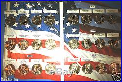 COMPLETE SET UNCIRCULATED PRESIDENTIAL GOLDEN DOLLAR COLLECTION 2007 to 2016