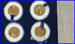 COMPLETE SET of ALL 50 Statehood 24K GOLDPLATED U. S. Quarters withCOA's(45405-1)