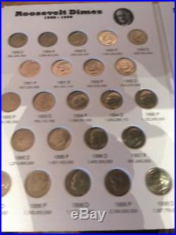COMPLETE Set Silver/Clad Roos. Dimes 1946 2019 in Full Color EM Coin Folders