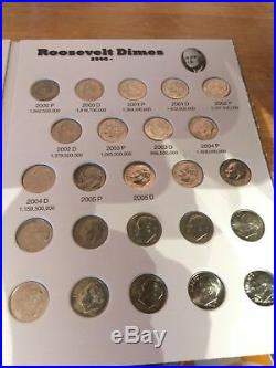 COMPLETE Set Silver/Clad Roos. Dimes 1946 2019 in Full Color EM Coin Folders