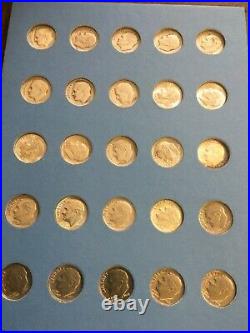COMPLETE Set Silver/Clad Roos. Dimes 1946 2021 in Coin Folder Year -Date Set