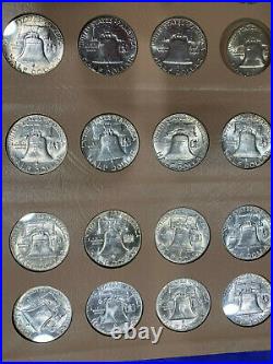 COMPLETE Uncirculated SET 1948-1963 FRANKLIN SILVER HALF DOLLARS 35 COINS