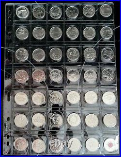 Canada Complete 92 Coin 1967 2017 UNC BU Commemorative Quarter Set