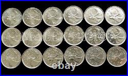 Canada Complete Caribou 25 Cents Set 1968 To 2023 Uncirculated (55 Coins)