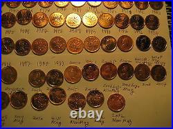 Canada Complete Set 1956 To 2012 Gem Red Mint Pennies With Many Rare Varieties